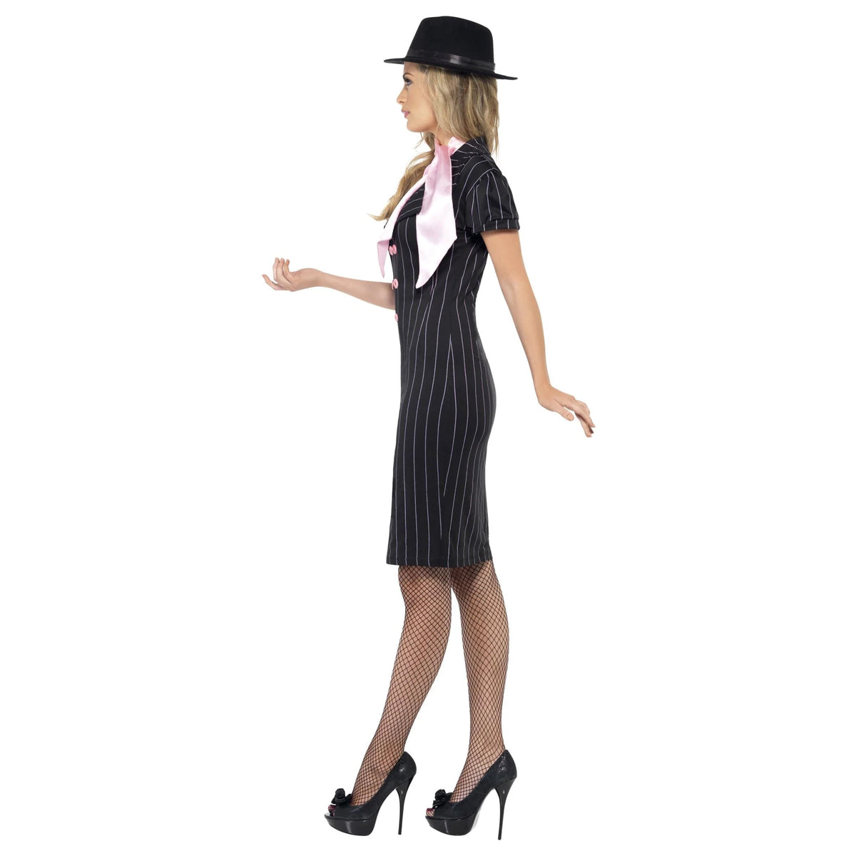Black - Back - Smiffys Womens-Ladies Gangster´s Moll Costume Dress