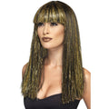 Black-Gold - Back - Smiffys Womens-Ladies Goddess Wig