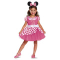 Pink-White - Front - Disney Girls Minnie Mouse Costume