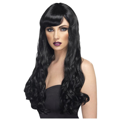 Black - Front - Smiffys Womens-Ladies Desire Wig