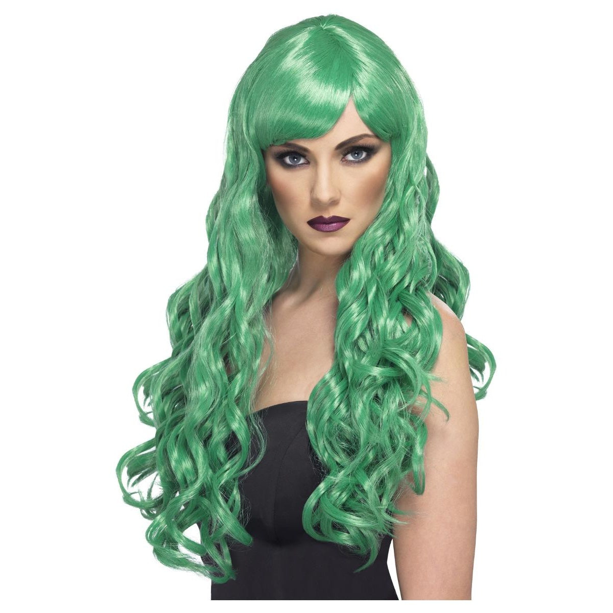 Green - Front - Smiffys Womens-Ladies Desire Wig