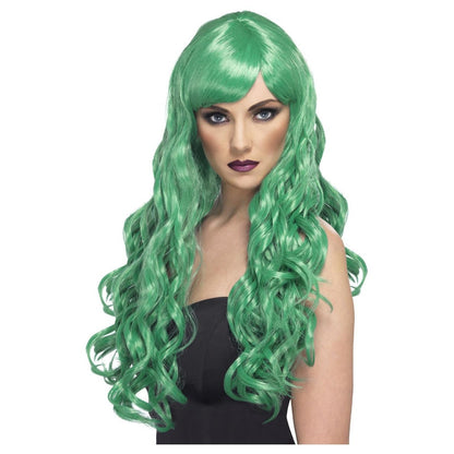 Green - Front - Smiffys Womens-Ladies Desire Wig