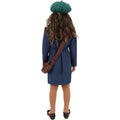 Blue - Back - Smiffys Girls World War II Evacuee Long-Sleeved Costume