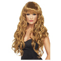 Brown - Front - Smiffys Womens-Ladies Siren Wig