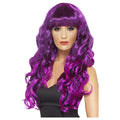 Purple - Front - Smiffys Womens-Ladies Siren Wig