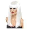 White - Front - Smiffys Womens-Ladies Glamourama Wig