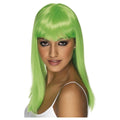 Neon Green - Front - Smiffys Womens-Ladies Glamourama Wig