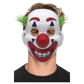 White-Red-Green - Back - Smiffys Unisex Adult Clown PVC Elastic Strap Mask