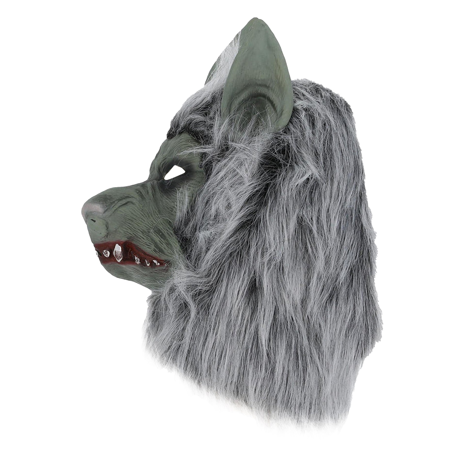 Grey - Back - Smiffys Unisex Adult Werewolf Latex Mask