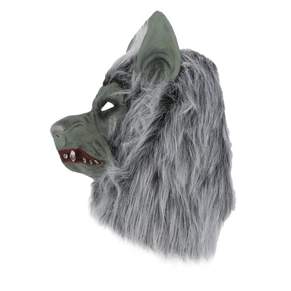 Grey - Back - Smiffys Unisex Adult Werewolf Latex Mask