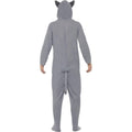 Grey - Back - Smiffys Unisex Adult Wolf Hooded Costume