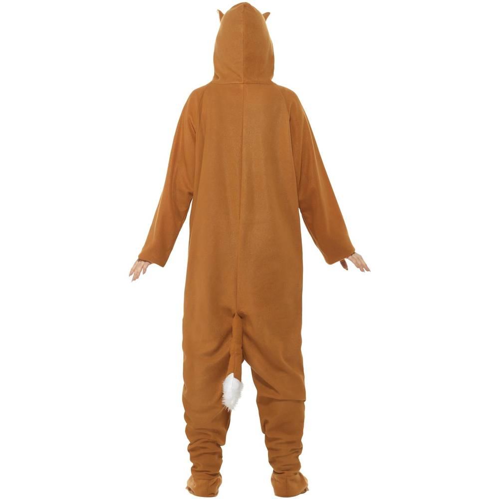 Brown - Back - Smiffys Unisex Adult Fox Hooded Costume