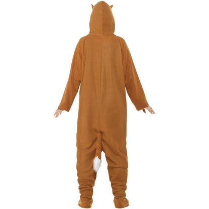 Brown - Back - Smiffys Unisex Adult Fox Hooded Costume