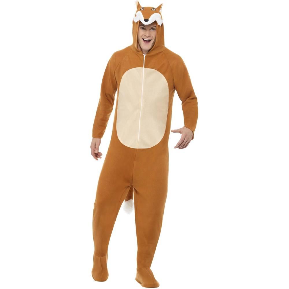Brown - Lifestyle - Smiffys Unisex Adult Fox Hooded Costume