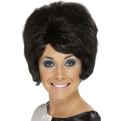 Black - Front - Smiffys Womens-Ladies 60s Beehive Wig