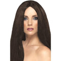 Brown - Back - Smiffys Womens-Ladies Star Style Wig