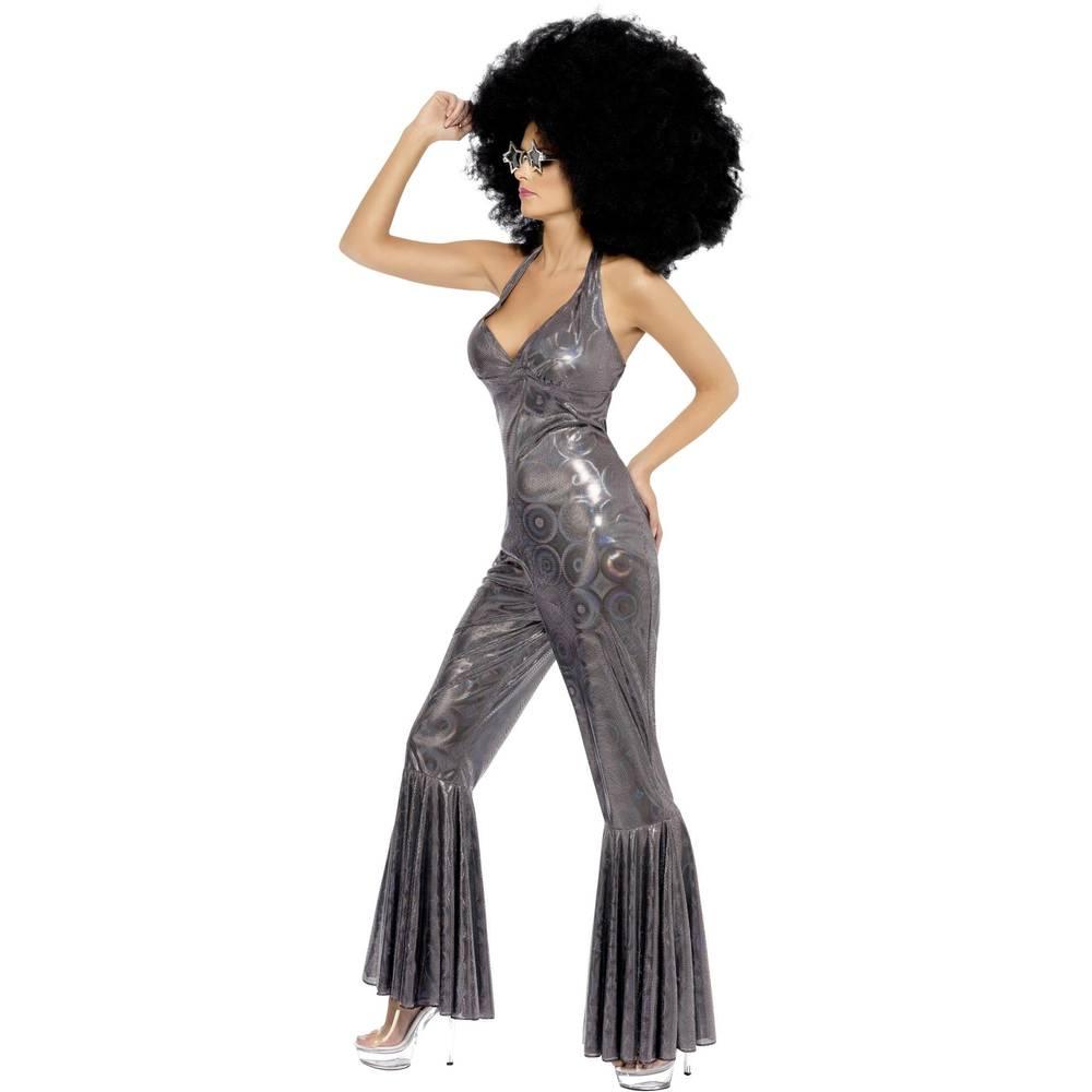 Silver - Side - Smiffys Womens-Ladies Disco Diva Costume