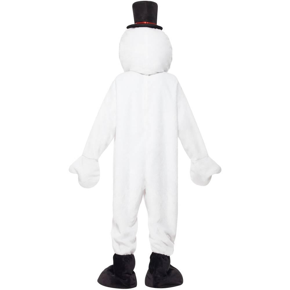 White-Black - Back - Smiffys Unisex Adult Snowman Mascot Costume
