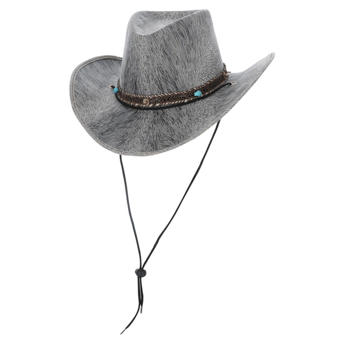Grey - Front - Smiffys Unisex Adult Distressed Western Cowboy Hat