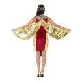 Red-Gold - Side - Smiffys Womens-Ladies Egyptian Goddess Costume Set