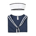 White - Front - Smiffys Sailor Hat And Scarf Set