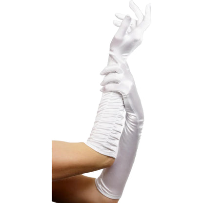 White - Back - Smiffys Womens-Ladies Temptress Gloves