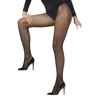 Black - Front - Smiffys Womens-Ladies Fishnet Tights