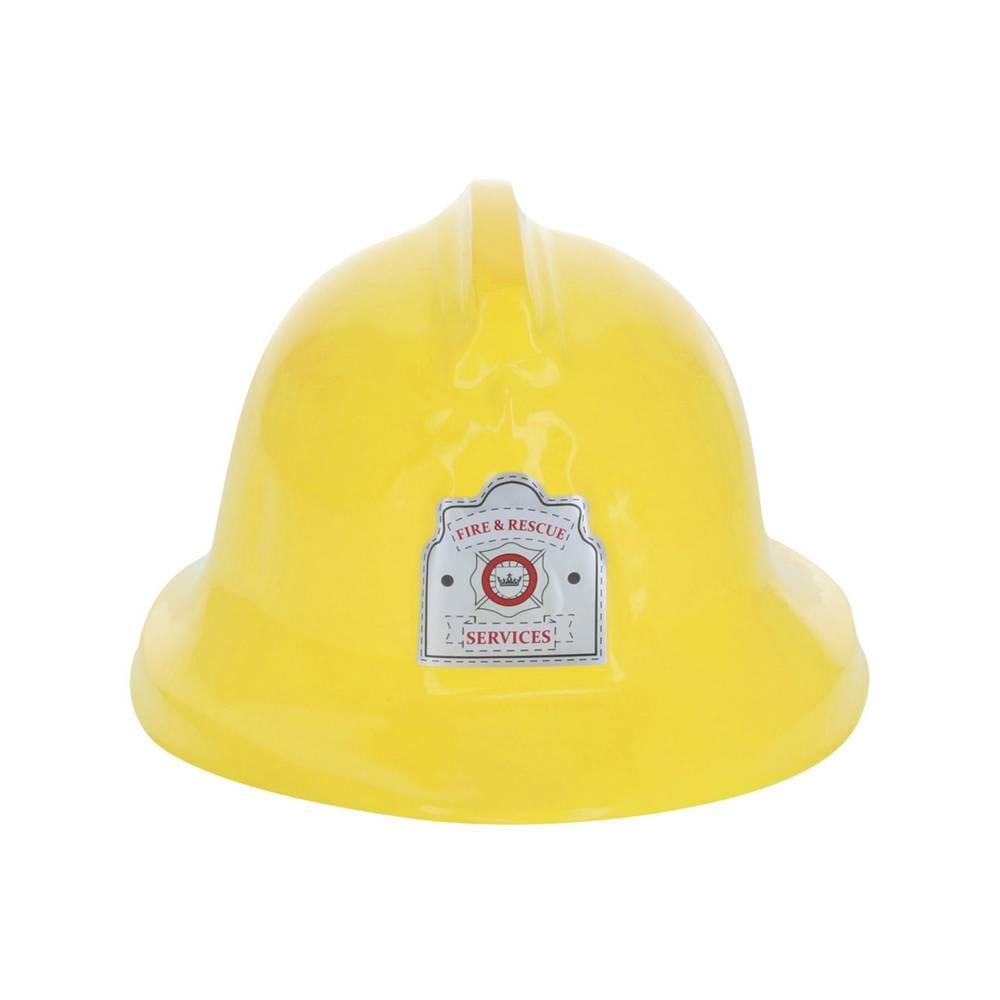 Yellow - Back - Smiffys Childrens-Kids Firefighter Costume Hat