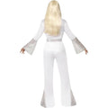 White - Side - Smiffys Womens-Ladies 70s Disco Costume