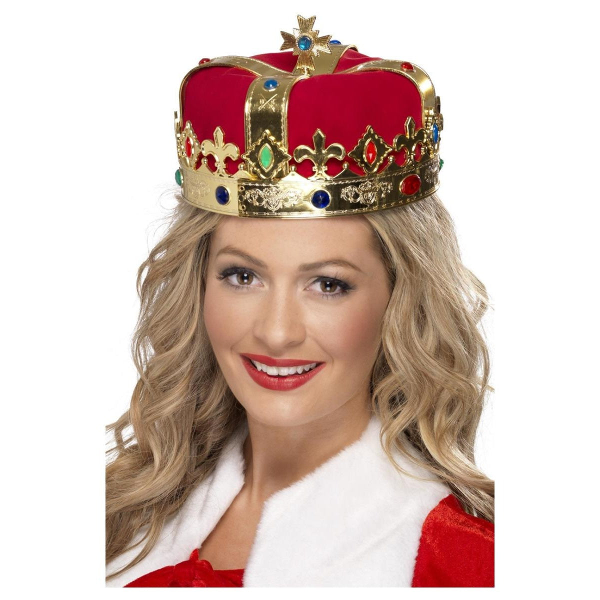 Red-Gold - Front - Smiffys Queen Crown