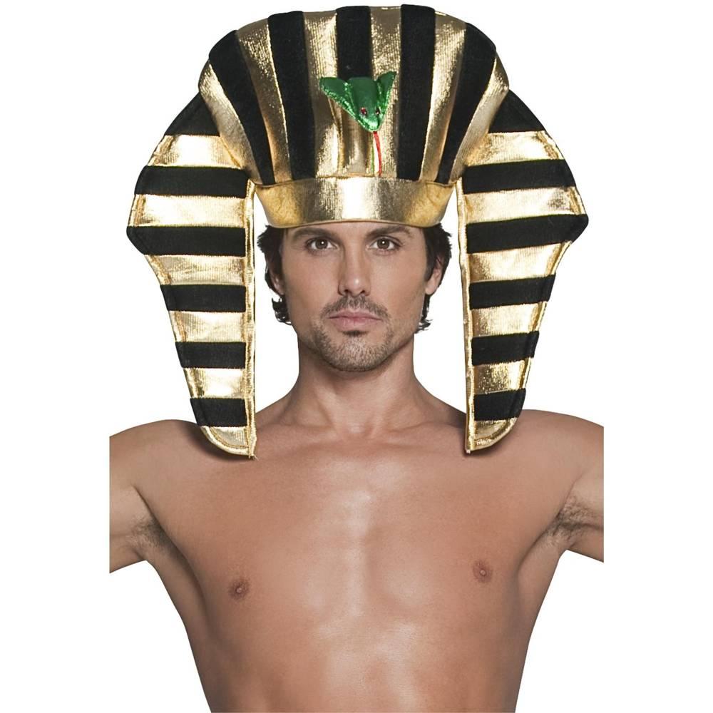 Black-Gold - Back - Smiffys Mens Pharaoh Costume Headpiece