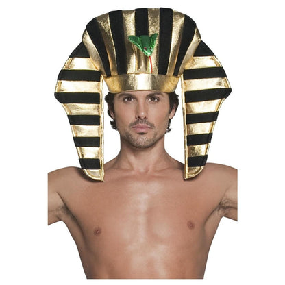 Black-Gold - Front - Smiffys Mens Pharaoh Costume Headpiece