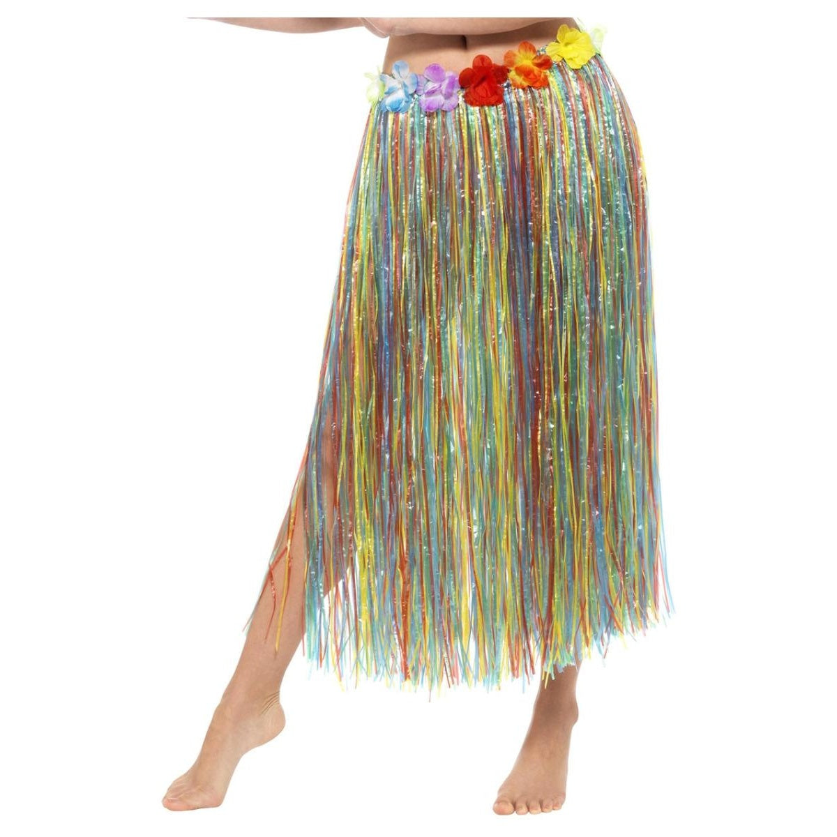 Multicoloured - Front - Smiffys Womens-Ladies Hawaiian Flowers Costume Skirt