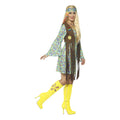Multicoloured - Side - Smiffys Womens-Ladies 60s Hippie Costume Set