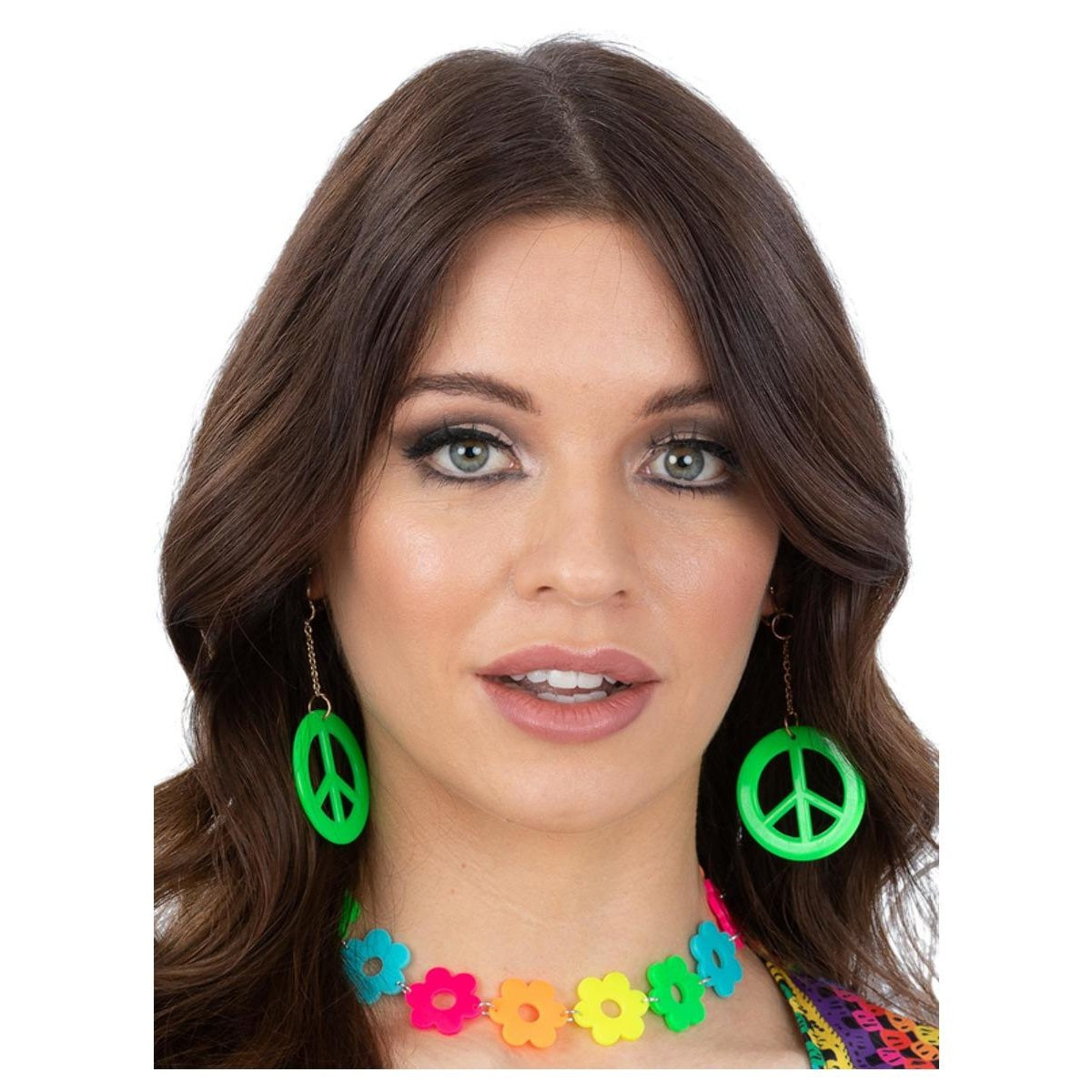Green - Front - Smiffys Womens-Ladies CND Earrings