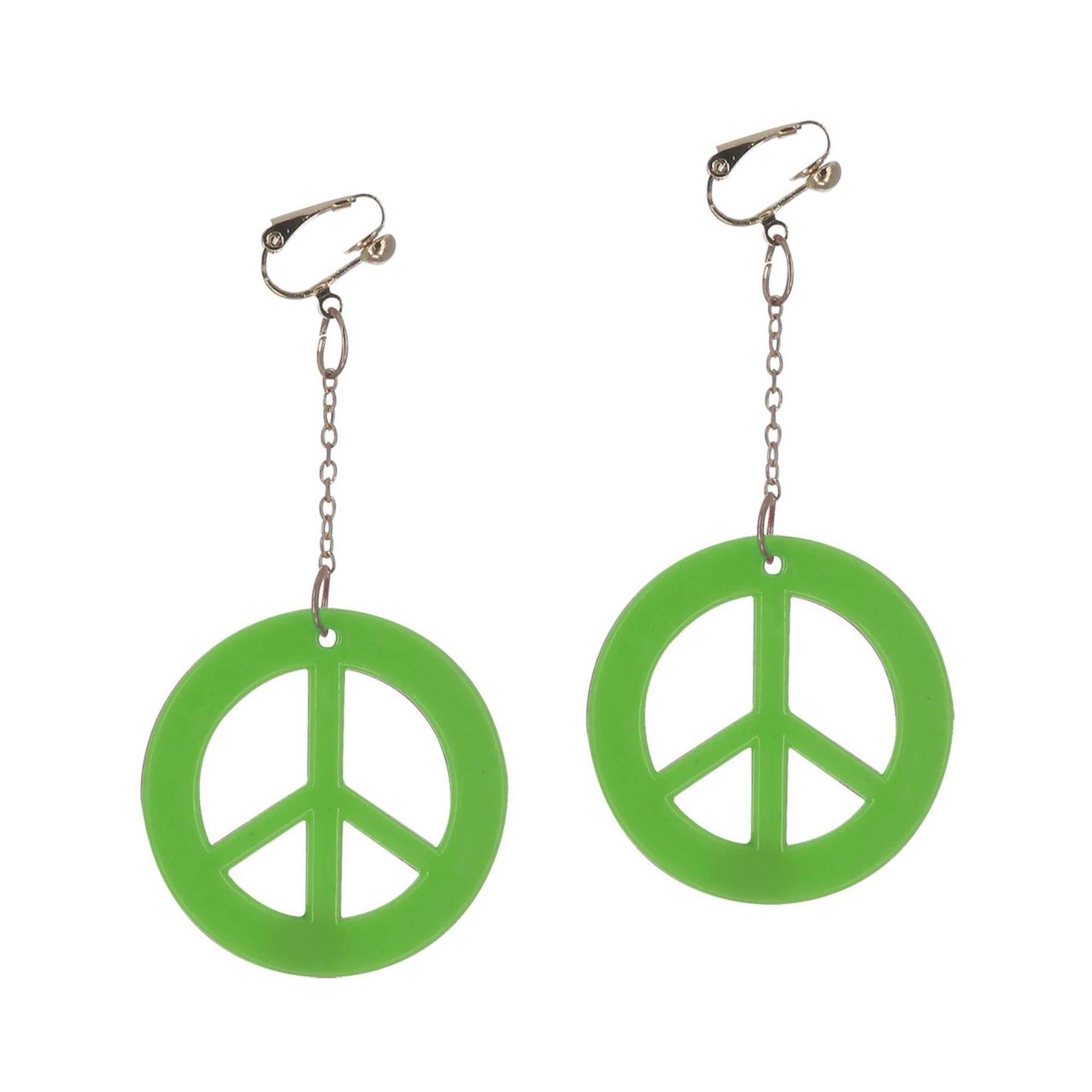 Green - Side - Smiffys Womens-Ladies CND Earrings