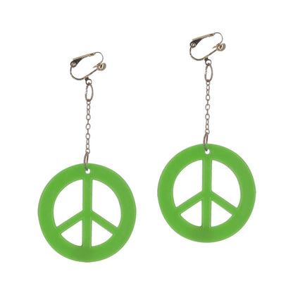 Green - Side - Smiffys Womens-Ladies CND Earrings
