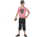 Red-White-Black - Back - Smiffys Boys Jolly Pirate Costume Set