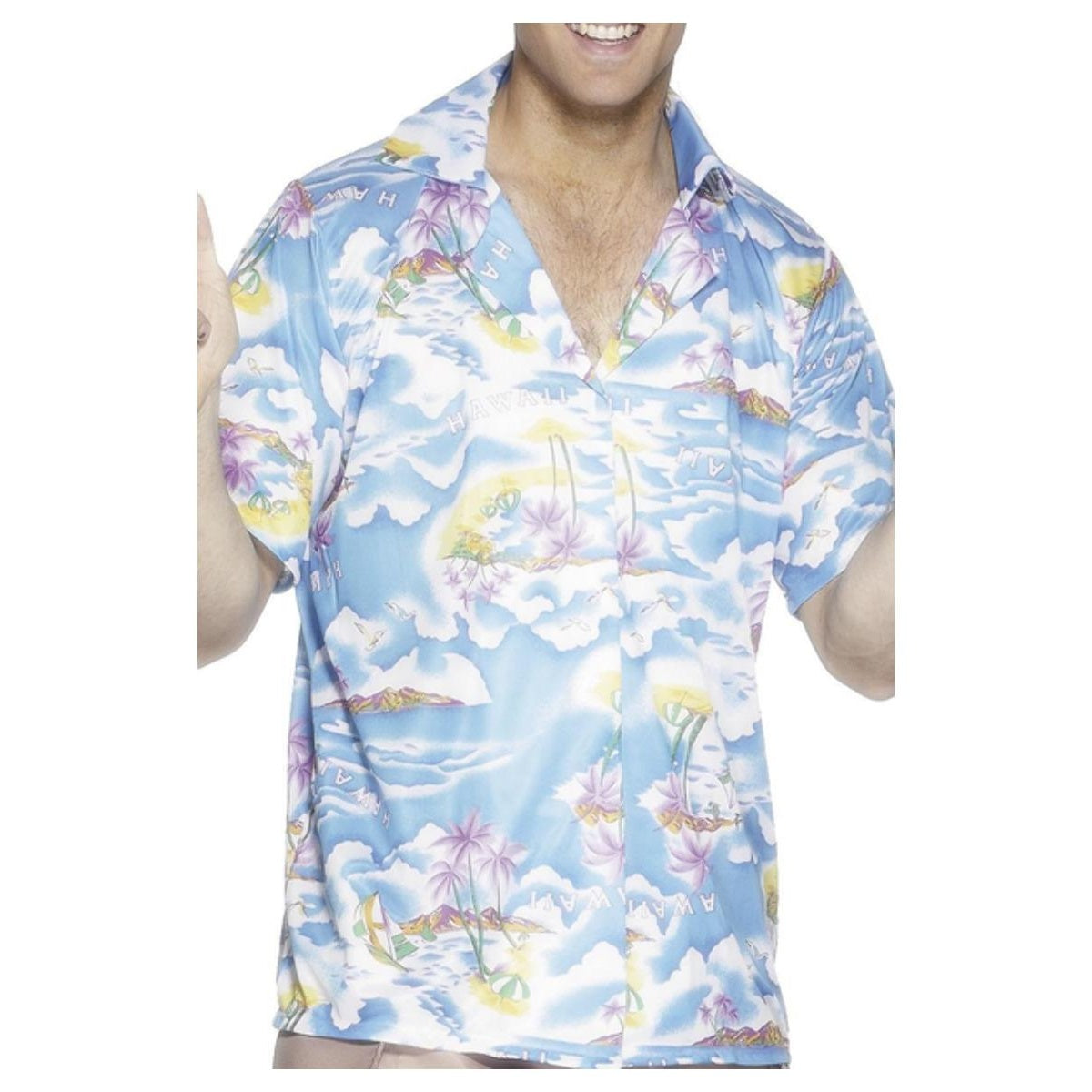 Multicoloured - Front - Smiffys Mens Hawaiian Shirt