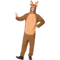 Brown - Back - Smiffys Unisex Adult Reindeer Christmas Costume