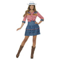 Blue-Red-White - Front - Smiffys Womens-Ladies Rodeo Doll Costume