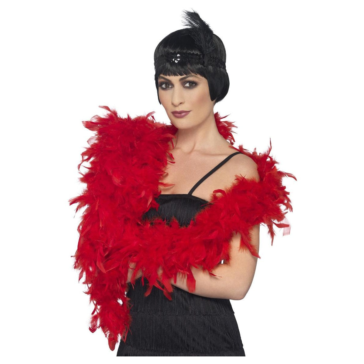 Red - Front - Smiffys Deluxe Boa