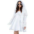 Iridescent-White - Front - Fever Womens-Ladies Tinsel Festival Costume Jacket