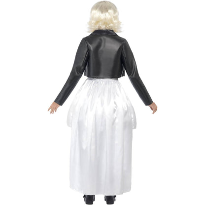 White-Black - Side - Bride of Chucky Womens-Ladies Tiffany Lace Costume Set