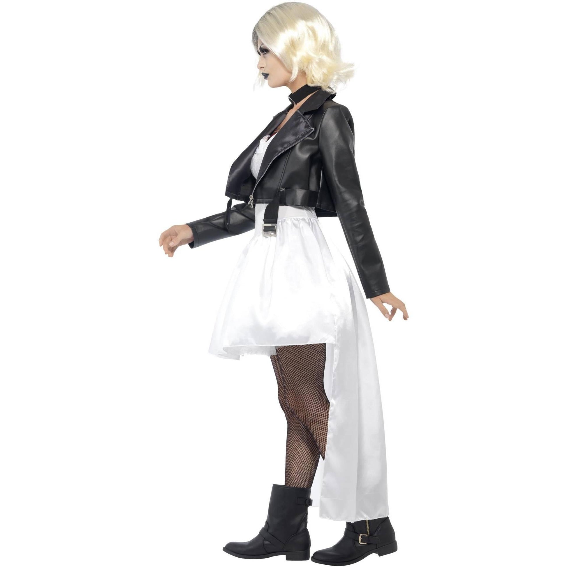 White-Black - Lifestyle - Bride of Chucky Womens-Ladies Tiffany Lace Costume Set