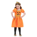 Orange - Front - Smiffys Girls Pumpkin Halloween Costume Set