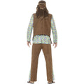 Brown-Green-Purple - Side - Smiffys Mens 60s Hippie Costume Set