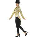 Gold - Lifestyle - Smiffys Womens-Ladies Sequins Costume Tailcoat