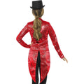 Red - Lifestyle - Smiffys Womens-Ladies Sequins Costume Tailcoat