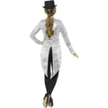 Silver - Lifestyle - Smiffys Womens-Ladies Sequins Costume Tailcoat